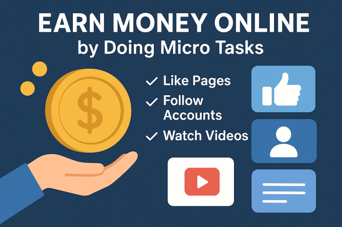 Earn Money Online by Doing Micro Tasks: Like Pages, Follow Accounts & Watch Videos